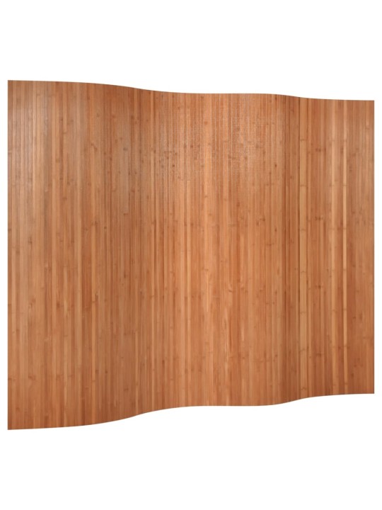Paraván hnědý 165 x 250 cm bambus