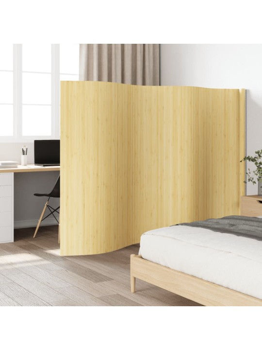 Paraván světle přírodní 165 x 400 cm bambus