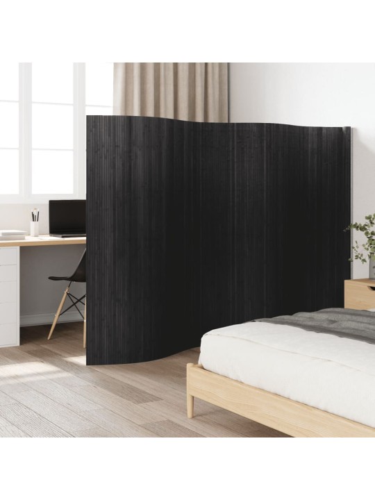 Paraván šedý 165 x 400 cm bambus