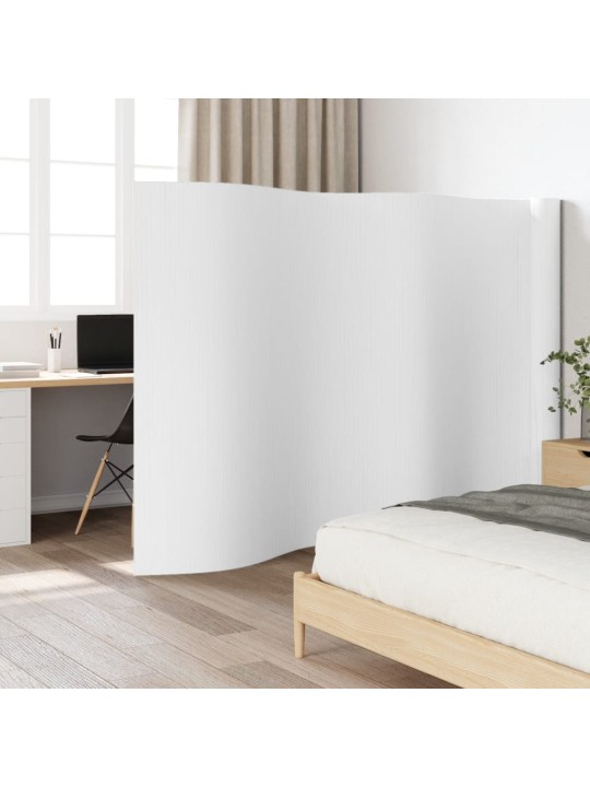 Paraván bílý 165 x 800 cm bambus