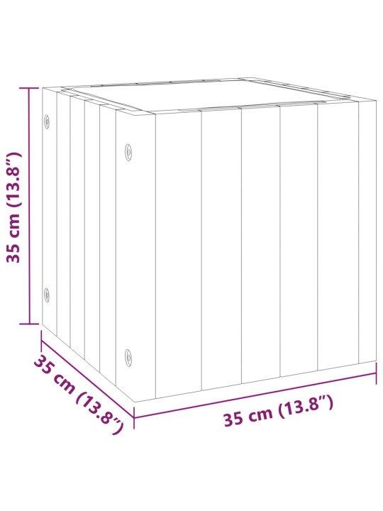 Zahradní truhlík 35 x 35 x 35 cm masivní akáciové dřevo