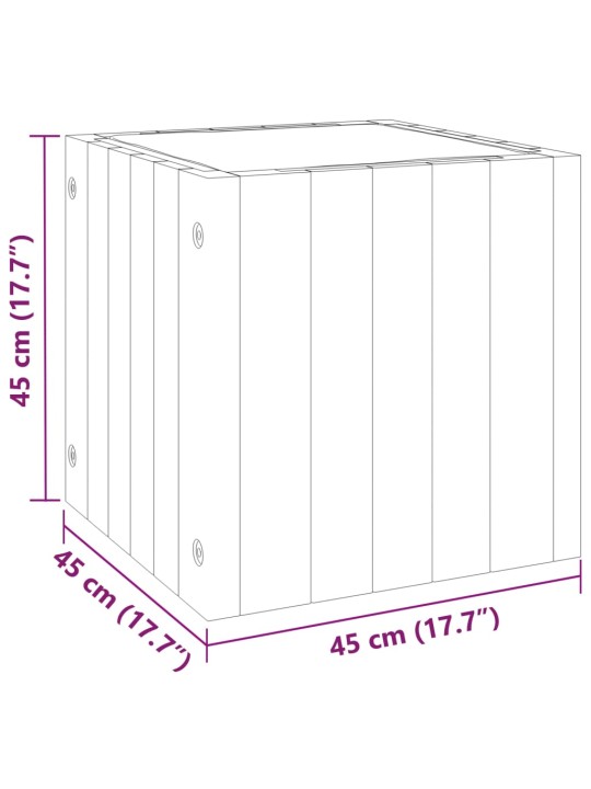 Zahradní truhlík 45 x 45 x 45 cm masivní akáciové dřevo