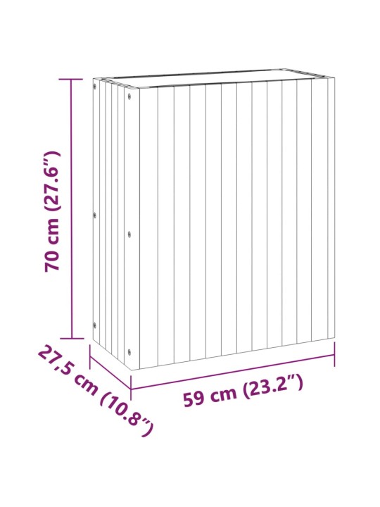 Zahradní truhlík 59 x 27,5 x 70 cm masivní akáciové dřevo