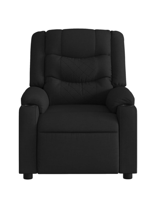 Polohovací křeslo černé textil