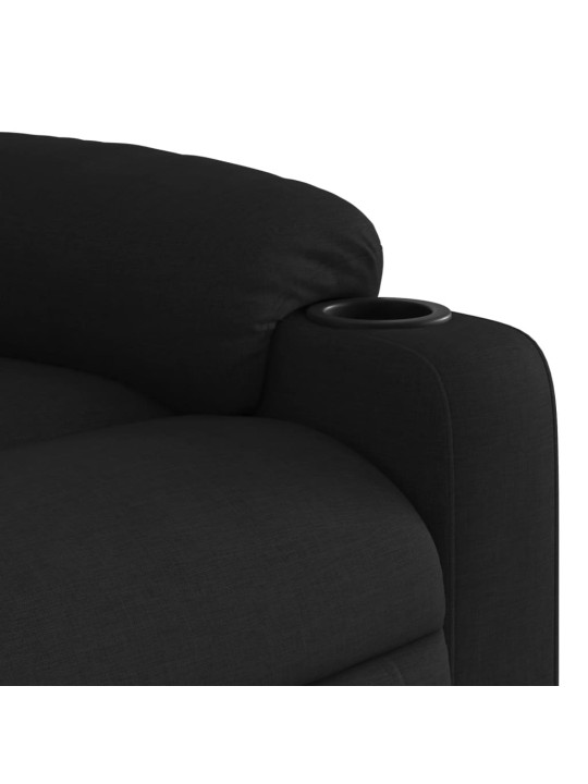 Masážní polohovací křeslo černé textil
