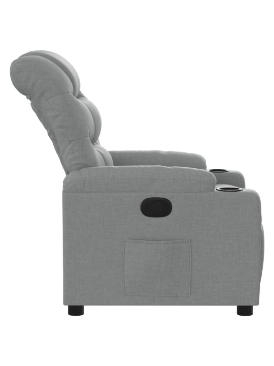 Polohovací křeslo světle šedé textil
