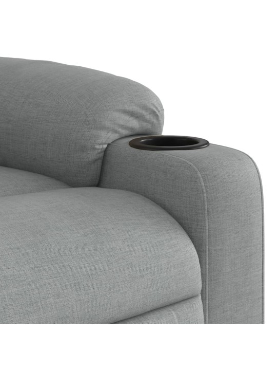 Polohovací křeslo světle šedé textil