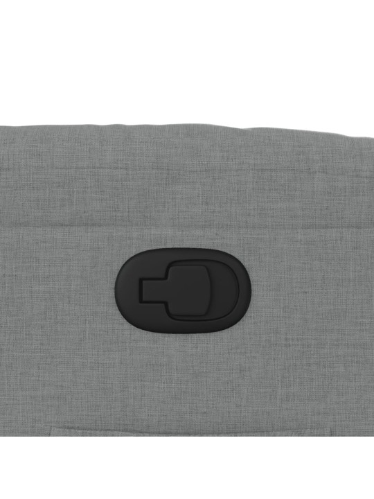 Polohovací křeslo světle šedé textil