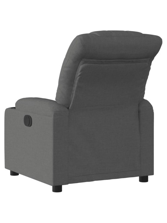 Polohovací křeslo tmavě šedé textil
