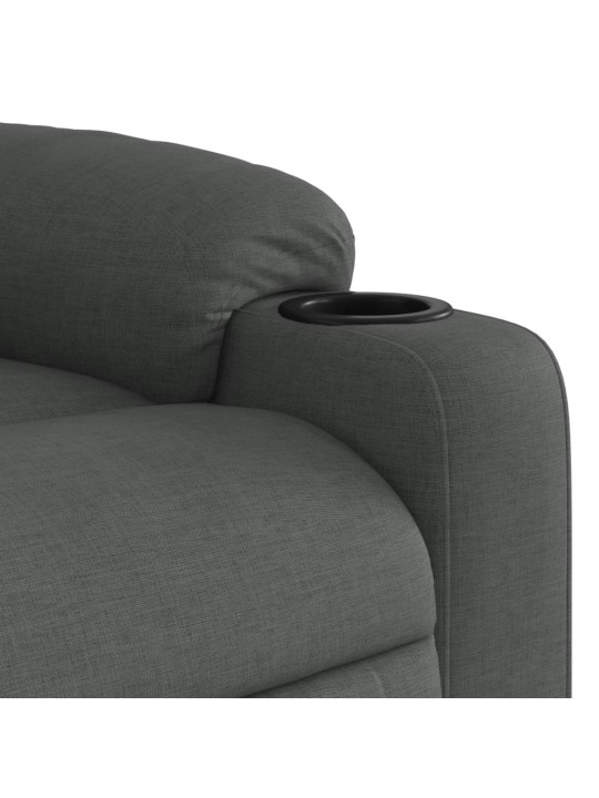 Polohovací křeslo tmavě šedé textil