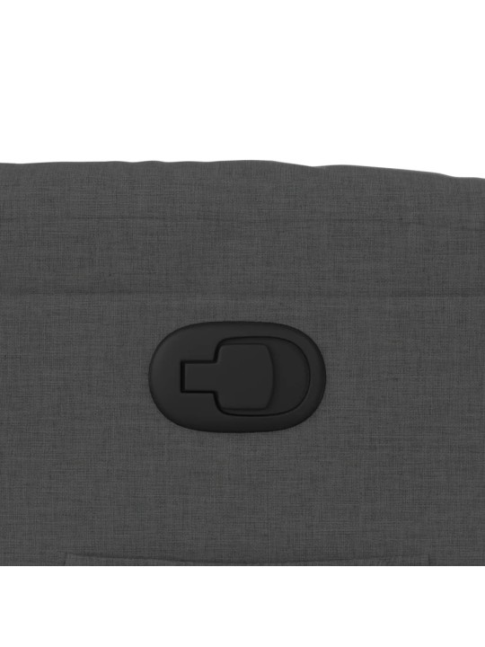 Polohovací křeslo tmavě šedé textil