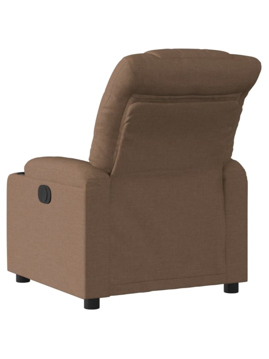 Polohovací křeslo hnědé textil