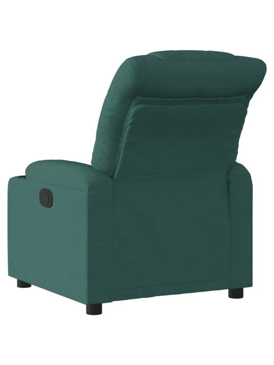 Polohovací křeslo tmavě zelené textil