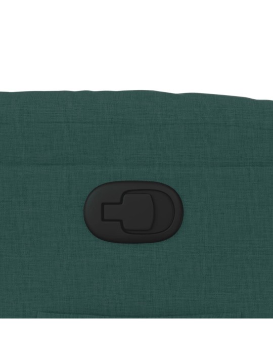 Polohovací křeslo tmavě zelené textil