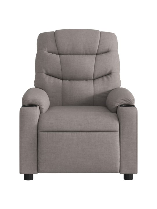 Polohovací křeslo taupe textil