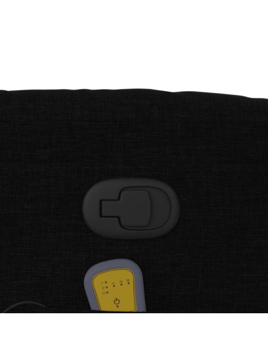 Masážní polohovací křeslo černé textil