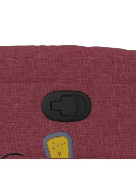Masážní polohovací křeslo vínové textil