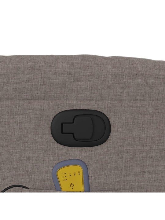 Masážní polohovací křeslo taupe textil