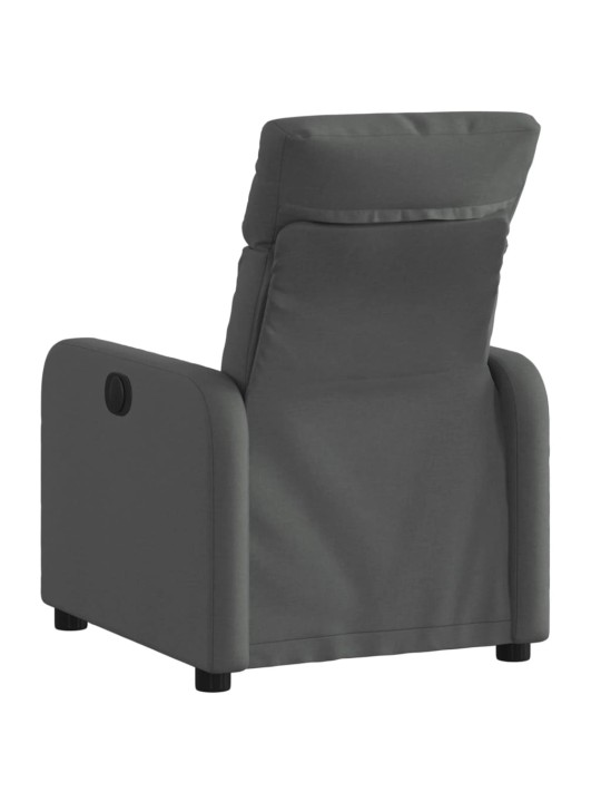 Polohovací křeslo tmavě šedé textil