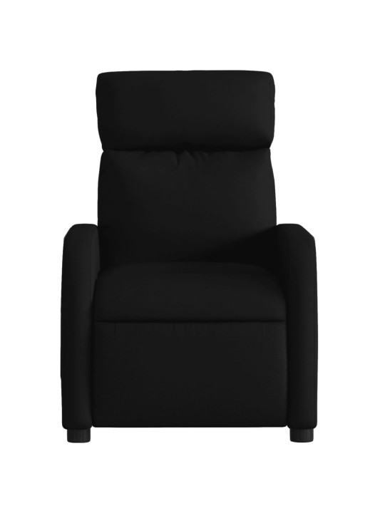 Polohovací křeslo černé textil