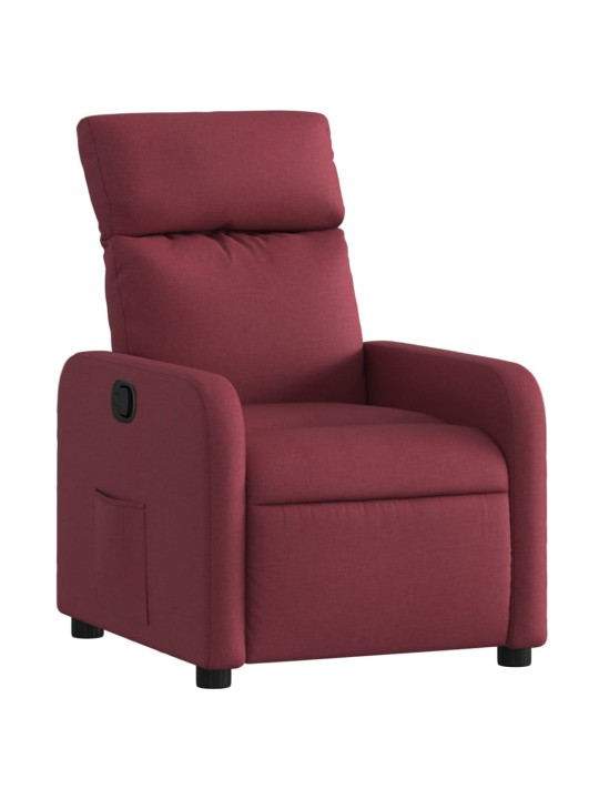 Polohovací křeslo vínové textil