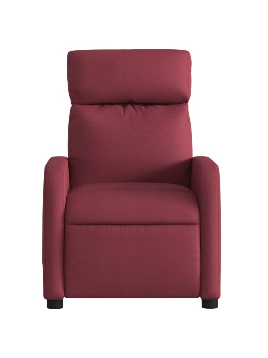 Polohovací křeslo vínové textil