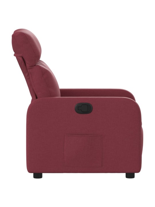 Polohovací křeslo vínové textil