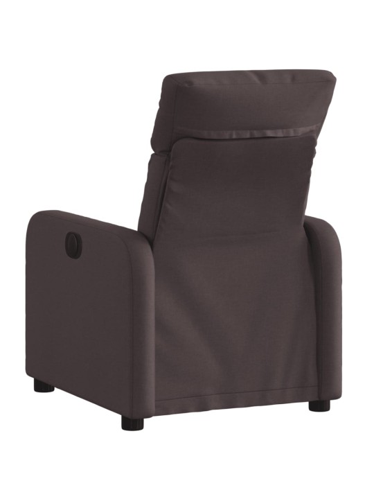 Polohovací křeslo tmavě hnědé textil