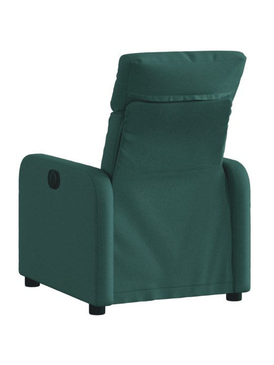 Polohovací křeslo tmavě zelené textil