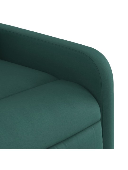 Polohovací křeslo tmavě zelené textil