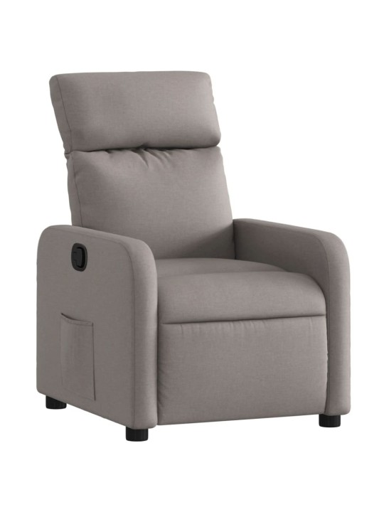 Polohovací křeslo taupe textil