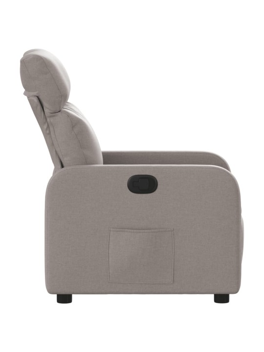 Polohovací křeslo taupe textil