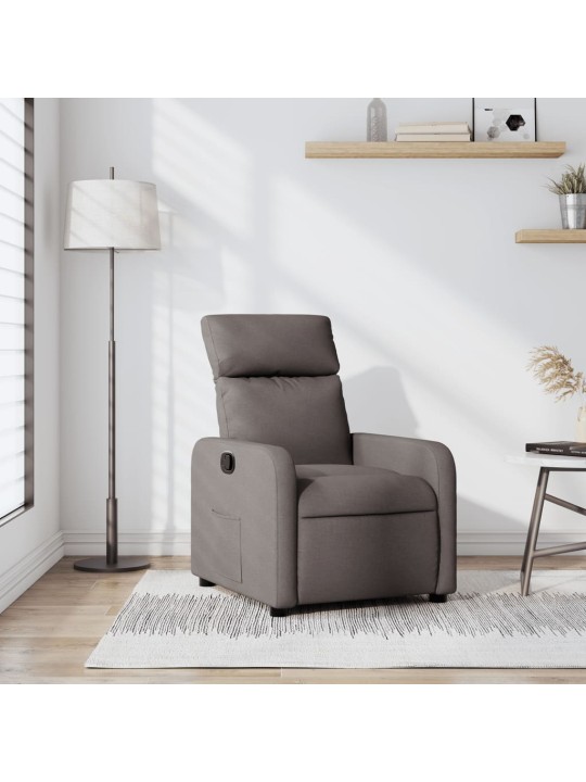 Polohovací křeslo taupe textil