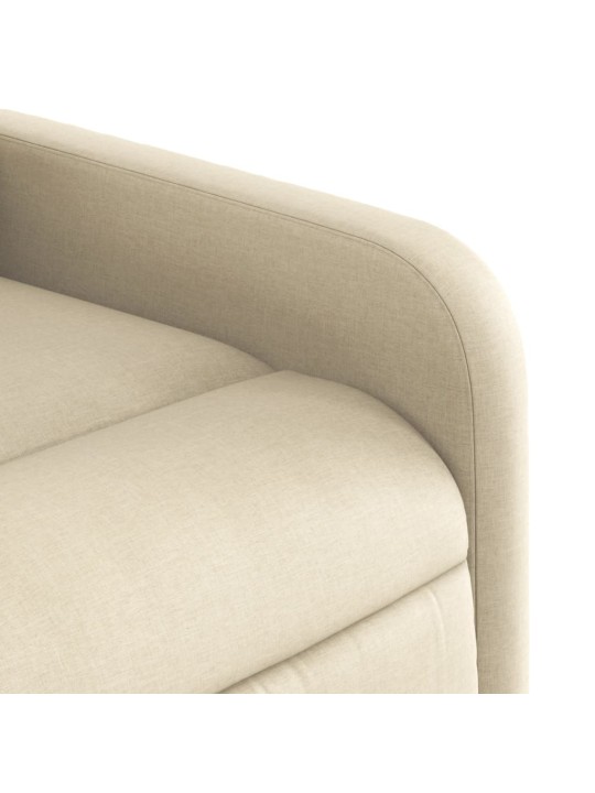 Polohovací křeslo krémové textil