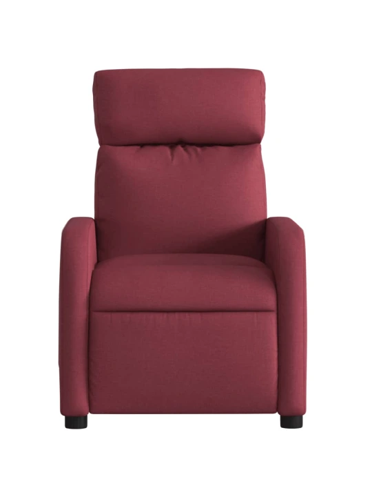 Masážní polohovací křeslo vínové textil