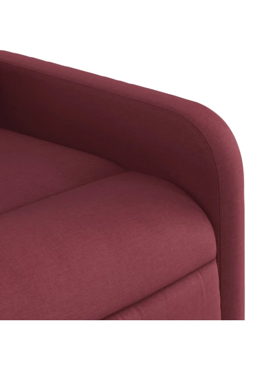 Masážní polohovací křeslo vínové textil