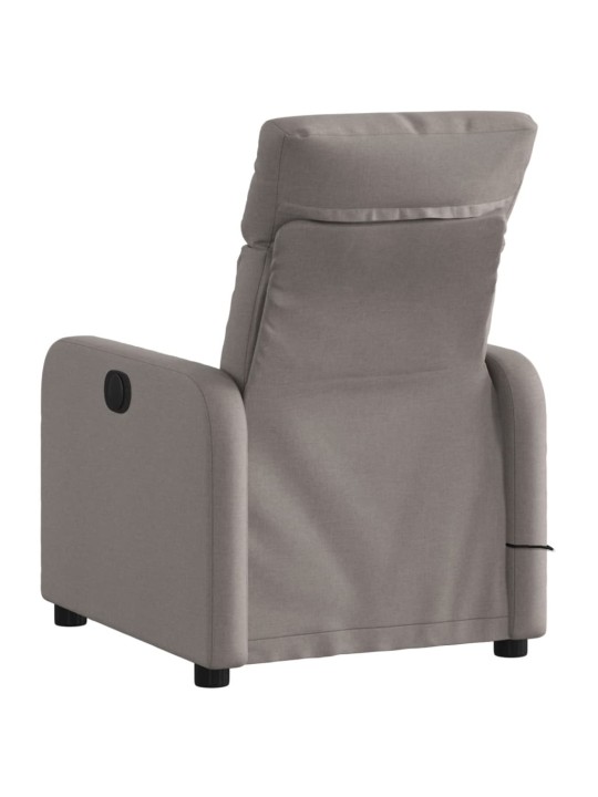 Masážní polohovací křeslo taupe textil