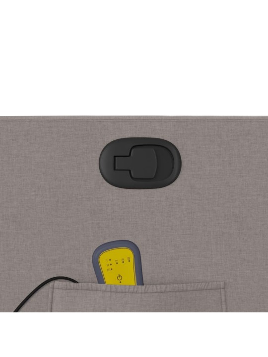 Masážní polohovací křeslo taupe textil