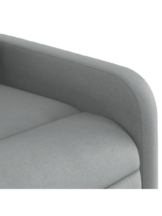 Polohovací křeslo světle šedé textil