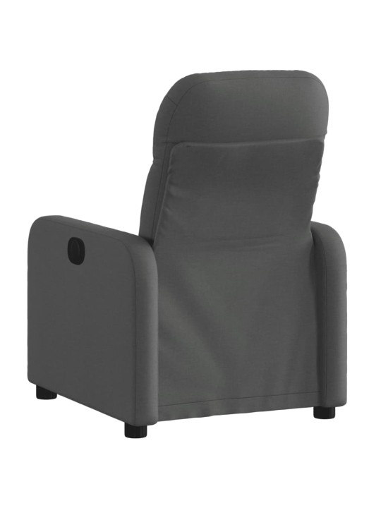 Polohovací křeslo tmavě šedé textil