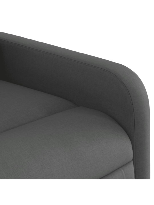 Polohovací křeslo tmavě šedé textil