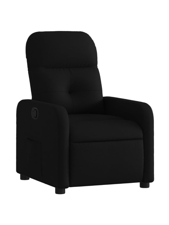 Polohovací křeslo černé textil