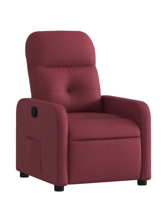 Polohovací křeslo vínové textil
