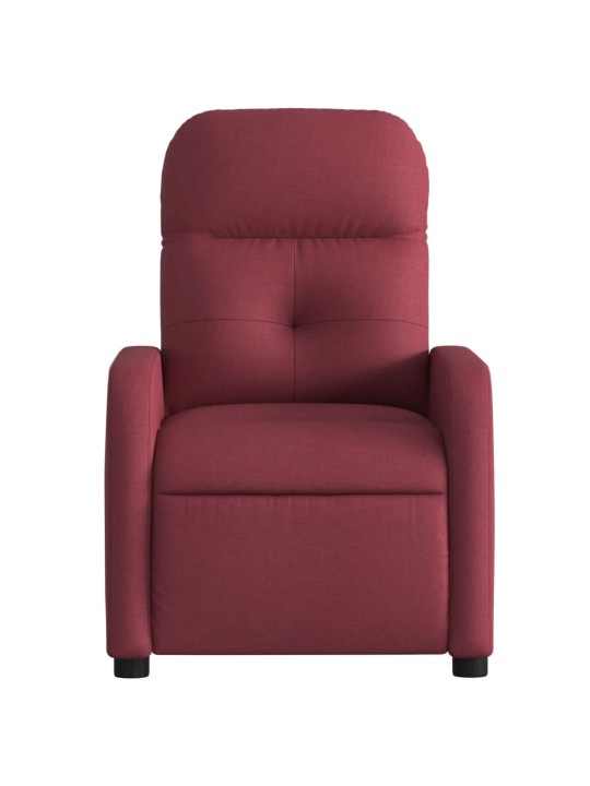 Polohovací křeslo vínové textil