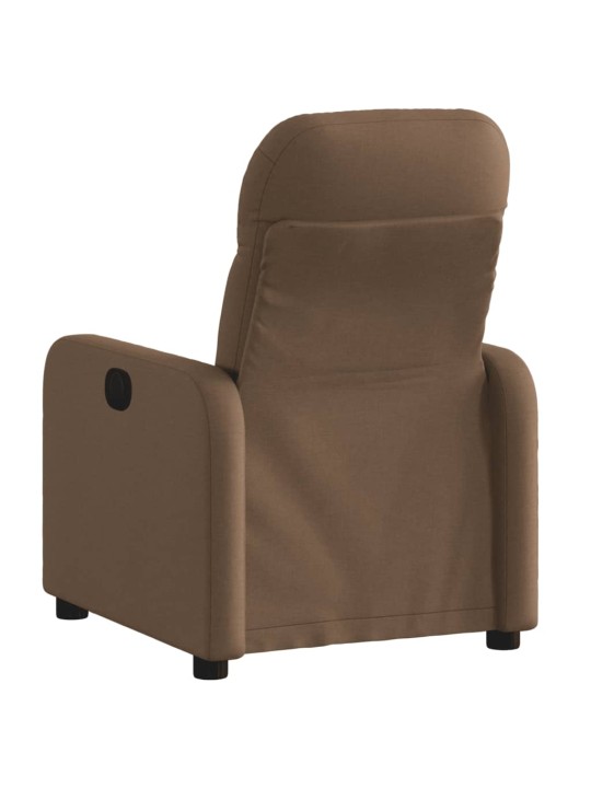 Polohovací křeslo hnědé textil