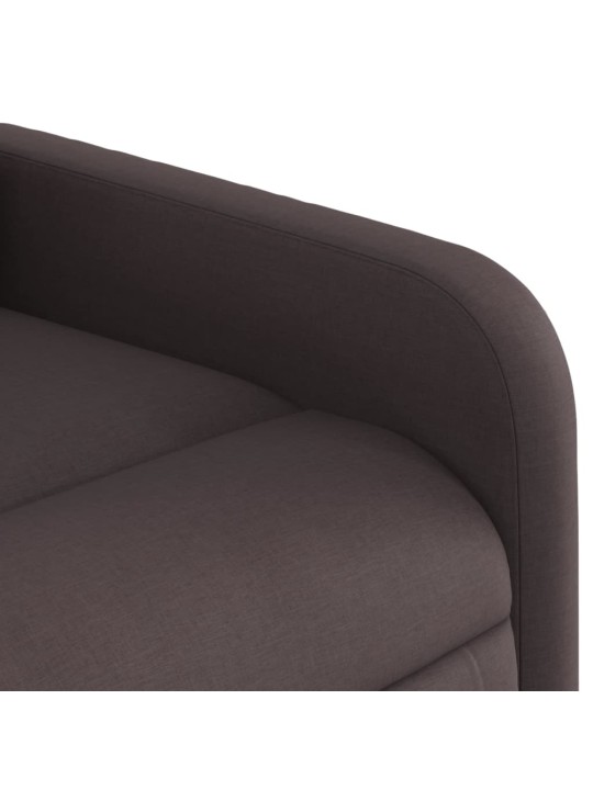Polohovací křeslo tmavě hnědé textil