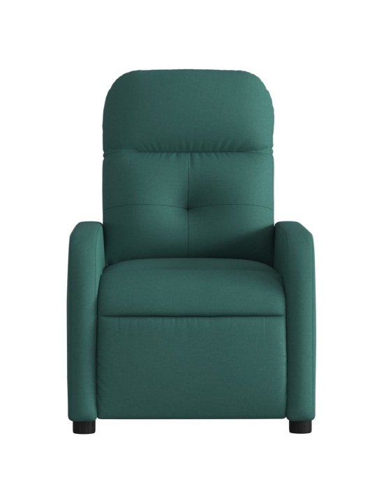 Polohovací křeslo tmavě zelené textil