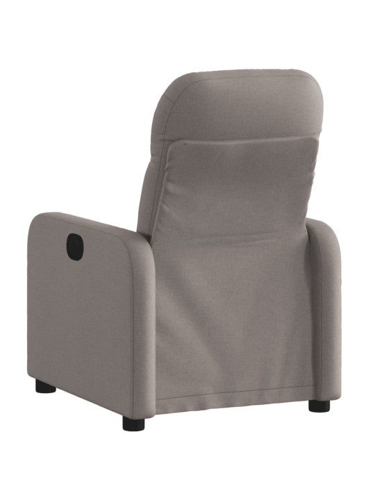 Polohovací křeslo taupe textil