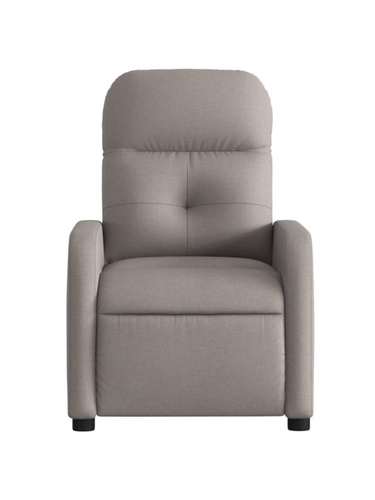 Polohovací křeslo taupe textil