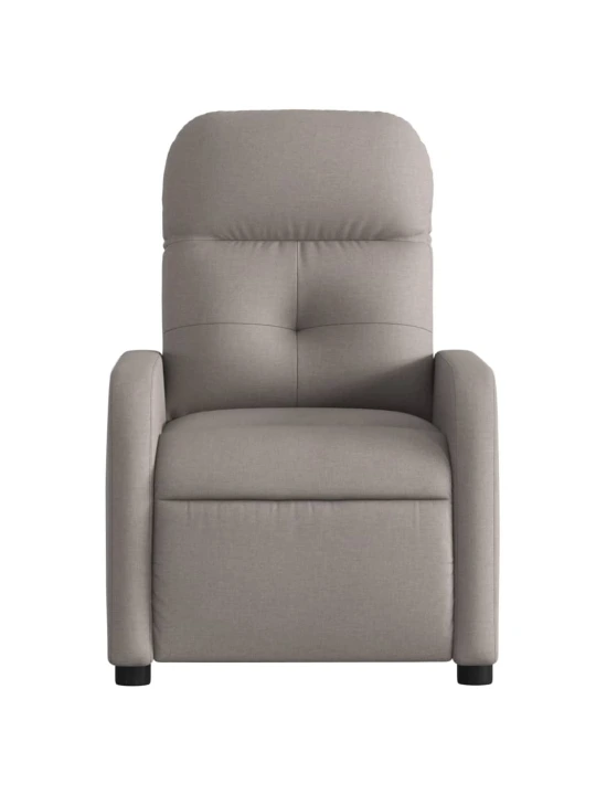 Polohovací křeslo taupe textil